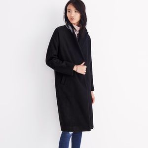 Madewell Atlas Cocoon Coat in Black